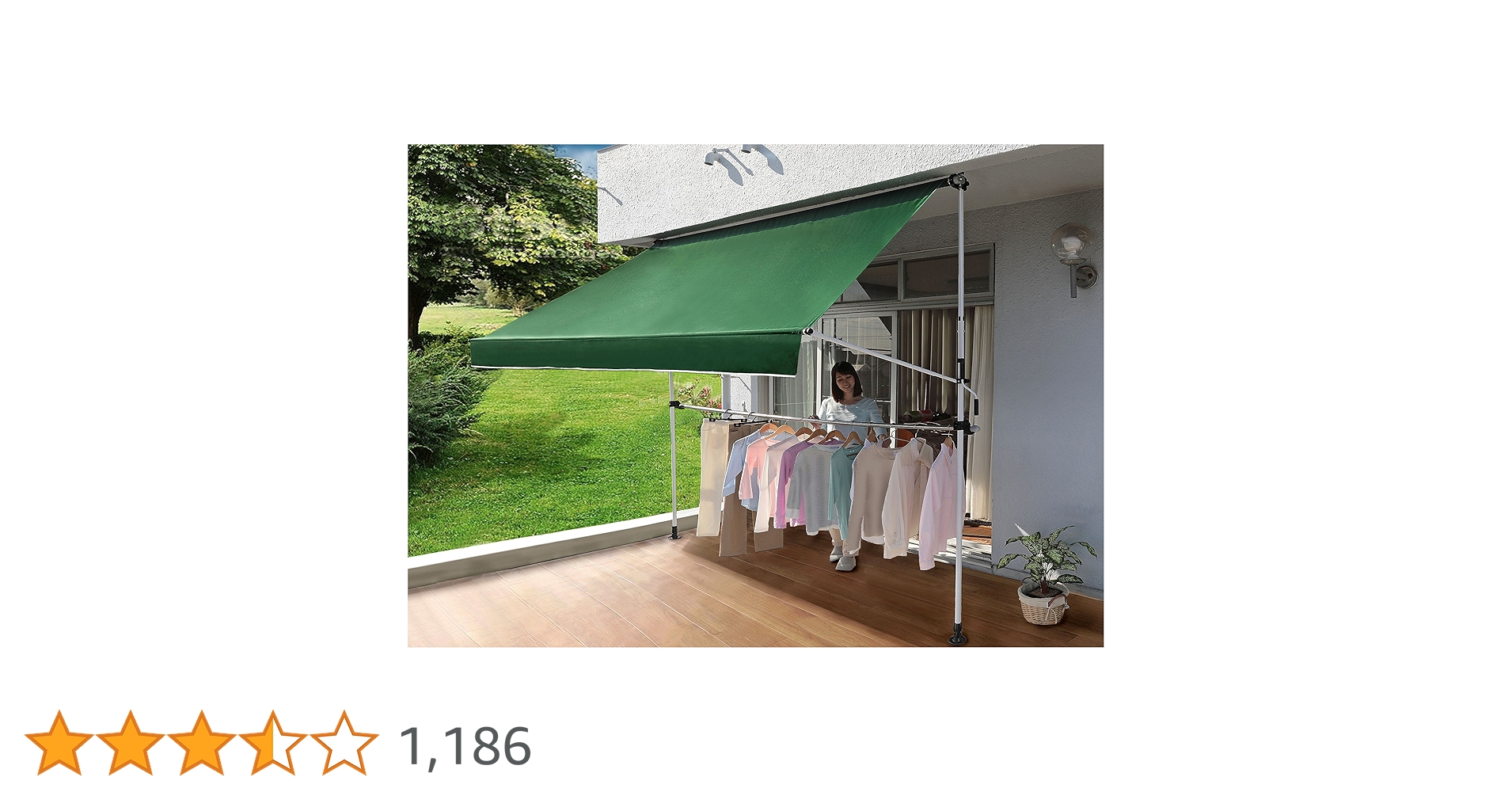 リビングアウト(Living Out) 物干し竿付きオーニング 日よけ つ112 Amazon.co.jp: リビングアウト(Living Out) 物干し竿付き